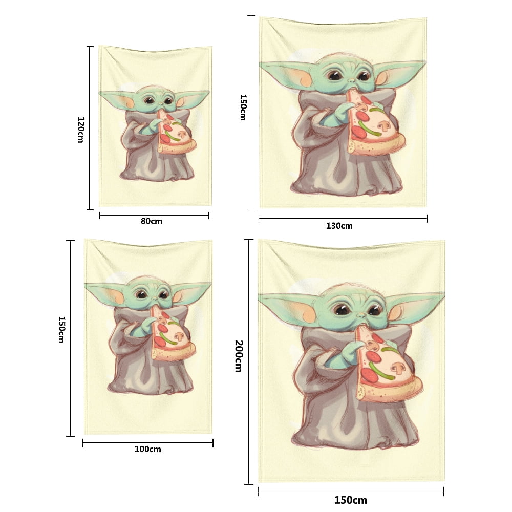 Baby Yoda Blanket Soft Plush Bed Blankets Cozy Lightweight Couch Throw