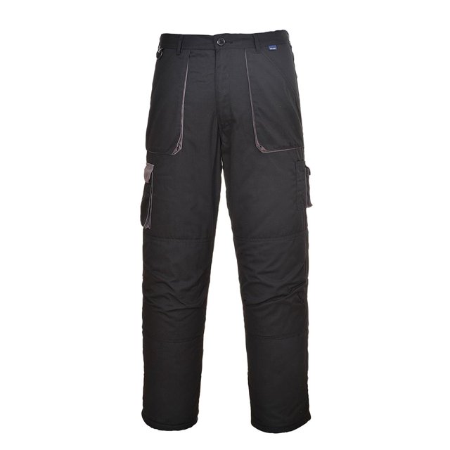 Portwest - Pantalones de Trabajo Texo Diseño Contraste para Hombre (Negro)