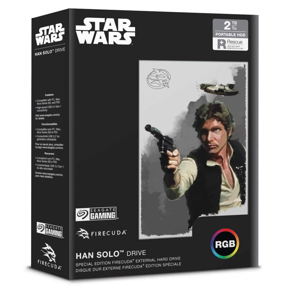 Seagate Darth Vader SE FireCuda 2TB External USB 3.2 Hard Drive