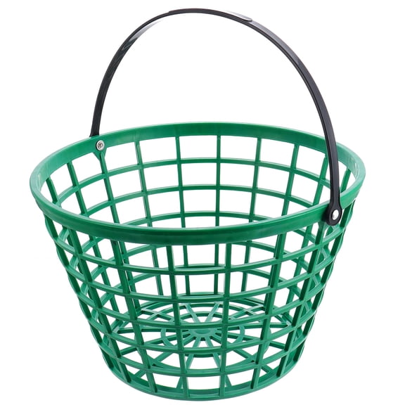 HAMPPLIES Golf Ball Basket with Handle Plastic for Individuals 1Pack 9.9x9.9x9.9in