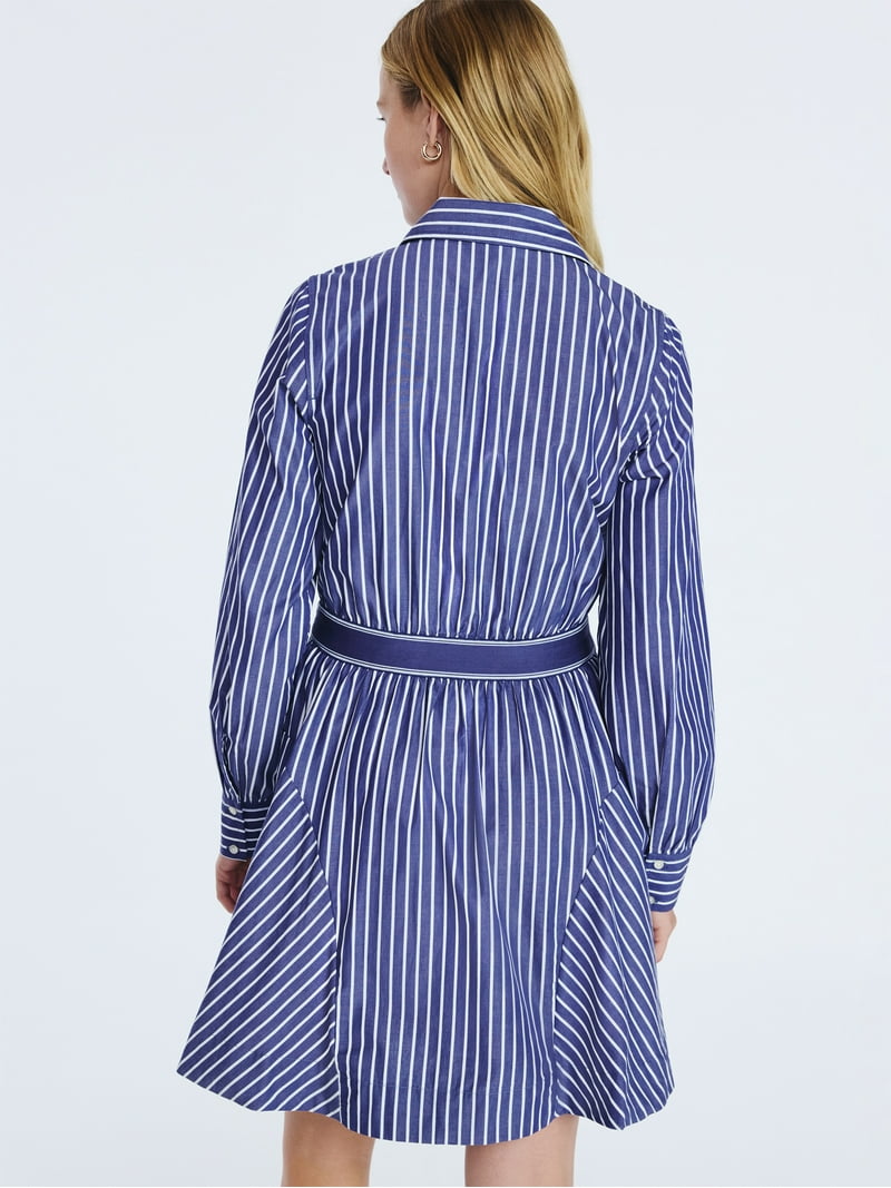 Free Assembly Women's Cotton Mini Shirtdress with Long Sleeves, Sizes XS- XXL Free Assembly Women's Cotton Mini Shirtdress with Long Sleeves, Sizes XS- XXL