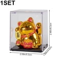 thumbnail image 3 of Jiibva Solar Waving Cat Good Luck Fortune Cat Car Dashboard Ornament for Car Store Front Desk Office Home Living Room Decoration, 3 of 7