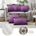 thumbnail image 6 of Purple Geometric Outdoor Waterproof Pillow Covers, Ombre Modern Abstract Art Decorative Square Throw Pillowcase Sofa Cushion Sham for Patio/Couch/Chair, 18"x18" 2 Pack, 6 of 8