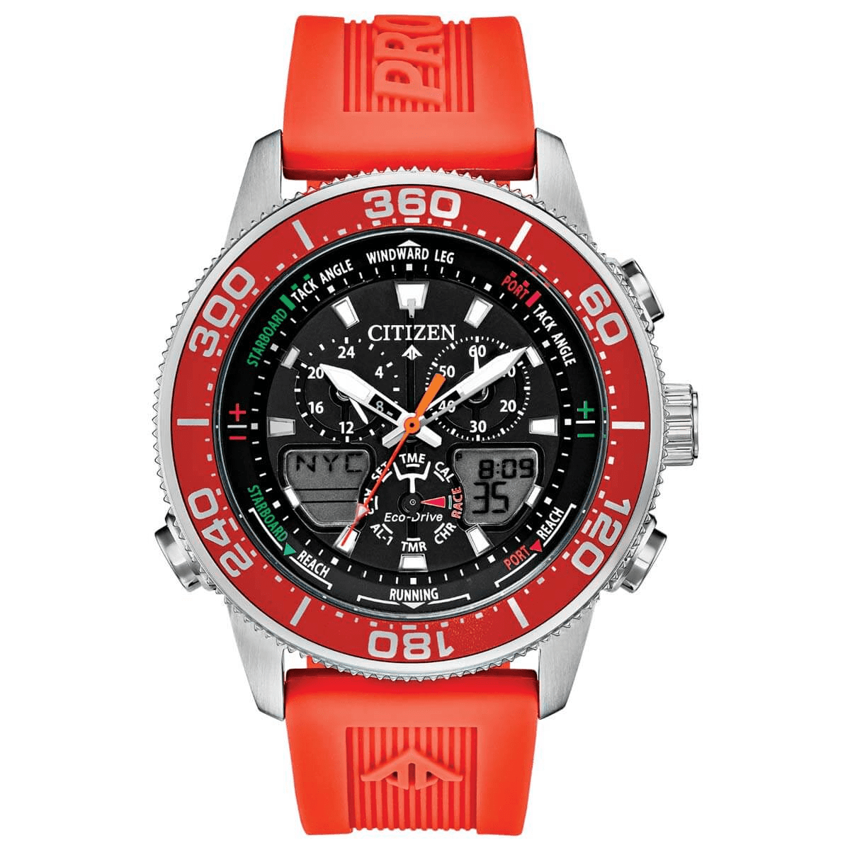 Citizen Men's Eco-Drive Navihawk Atomic Alarm Chronograph Watch