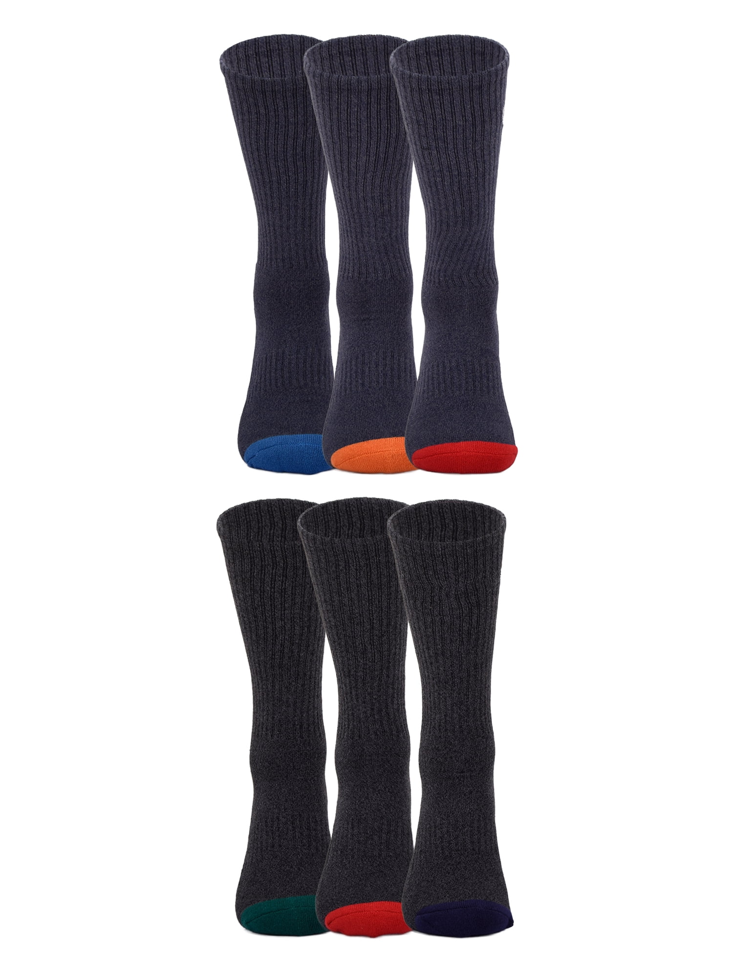 Chaps Half Cushion Crew 6-Pack Men's, Sock Size 10-13