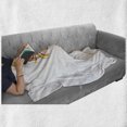 thumbnail image 6 of Floral Soft Flannel Fleece Throw Blanket, Ornaments Flowers Waves Pattern Curvy Leaves Swirls Graphic Design, Cozy Plush for Indoor and Outdoor Use, 70" x 90", Orange Yellow Cream, by Ambesonne, 6 of 6