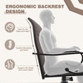 thumbnail image 2 of MELLCOM Swivel Outdoor Chairs Set of 2, High Back Padded Textilene Patio Dining Chairs with Metal Frame, All-Weather Outdoor Furniture Rocker, Brown, 2 of 7