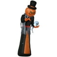 thumbnail image 2 of HOMCOM 143" Halloween Pumpkin Reaper with Skeleton Skull Inflatable Decor, 2 of 9