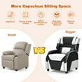 thumbnail image 5 of Infans Kids Youth Gaming Sofa Recliner w/Headrest & Footrest PU Leather White, 5 of 7
