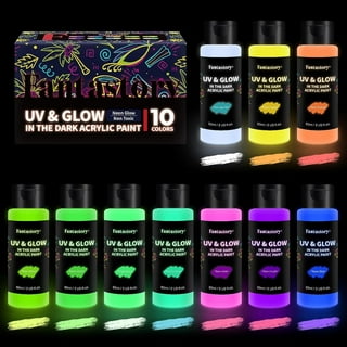 Glow Paint 2oz bottle UV Blacklight Reactive Fluorescent Neon Acrylic  Paints (GREEN COLOR - 1BOTTLE)
