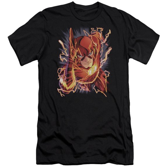 Justice League Flash #1 Premium Canvas Adult Slim Fit 30/1 T-Shirt Black