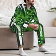 thumbnail image 7 of Salouo Palm Greenery Print Button-Front Long Sleeve Pajama Set for Men, Soft 2Pjs Men's Long Sleeve Sleepwear-X-Large, 7 of 7