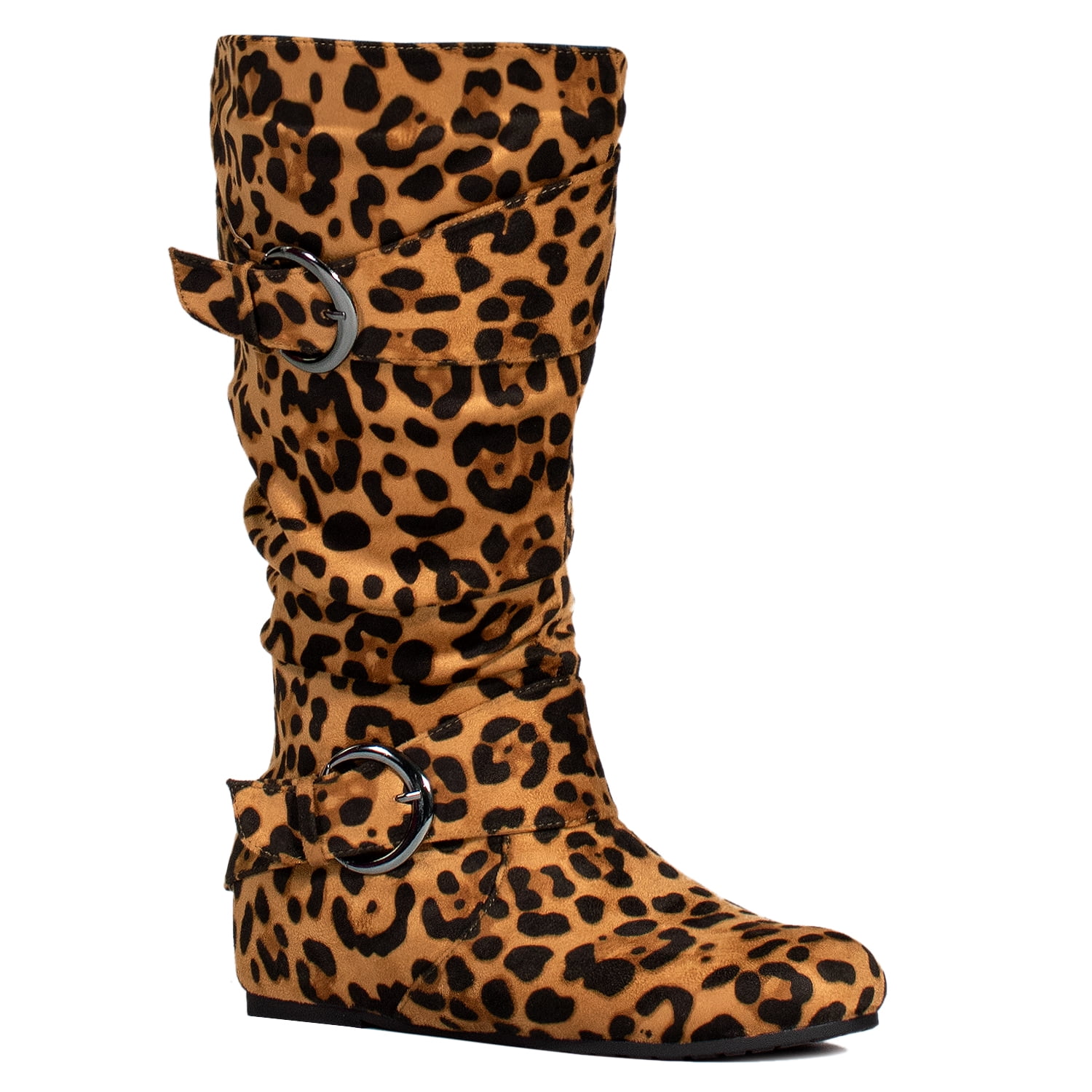 wedge heel wide calf boots