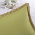 thumbnail image 3 of Phantoscope Farmhouse Burlap Linen Tailored Edge Series Decorative Throw Pillow, 20" x 20", Water Green, 1 Pack, 3 of 5