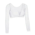 thumbnail image 4 of Douhoow Women Plus Size See-through Crop Tops Seamless Arm Shaper Short Top Mesh Cardigan, 4 of 7