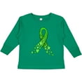 thumbnail image 3 of Inktastic Mental Health Awareness Ribbon with Green Hearts Boys or Girls Long Sleeve Toddler T-Shirt, 3 of 5
