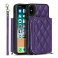 thumbnail image 6 of TECH CIRCLE Case for iPhone 13 Pro Max  6.7 Inch,Hybrid Leather Shoulder Strap Zipper Purse Card Holder Kickstand Detachable Wrist Strap,Purple, 6 of 8