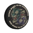 thumbnail image 2 of LNWH Tiger Slogan Aggressive and Patient Pattern Waterproof Spare Tire Cover, Universal Spare Tire Wheel Covers 16 inch, 2 of 8