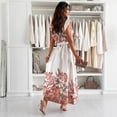 thumbnail image 4 of Women's Summer Fashion Floral Tie-Waist Dress, 4 of 5