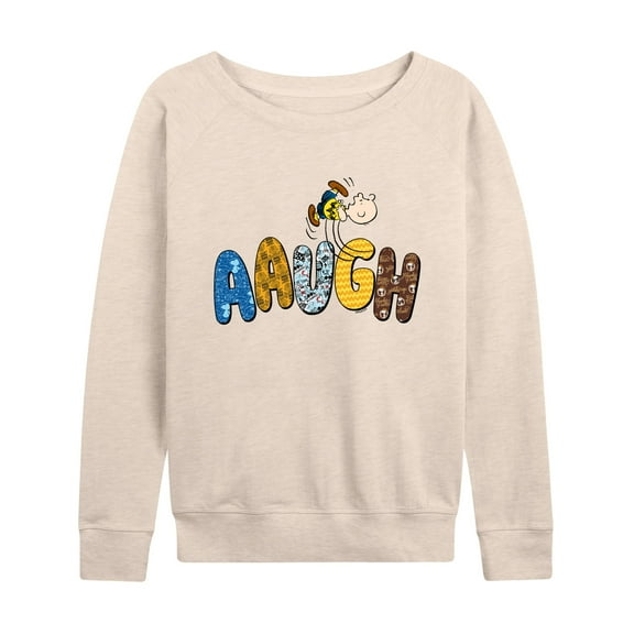 Peanuts - Aaugh Pattern Charlie Brown - Women's Lightweight French Terry Long Sleeve Shirt