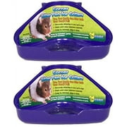 Ware 2 Pack of Corner Litter Pans for Hamsters Gerbils and Dwarf Hamsters, Assorted Colors