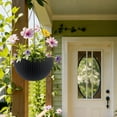 thumbnail image 3 of Fehomix Self-Watering Hanging Planter 13.4 Inch 2-Pack, Large Black Rattan Plant Pots with Water Level Indicator, Root Rot Resistant for Indoor Outdoor Garden Balcony, 3 of 7