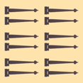 thumbnail image 2 of Renovators Supply Black Wrought Iron Strap Hinge Pair 7-3/8 in Spear Tip Flush Mount Heavy Duty Strap Gate and Door Hinges w/Hardware Pack of 6, 2 of 4