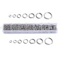 thumbnail image 1 of PinesC 1500pcs/case Open Jump Rings [3mm - 10mm] Silver Connector Loops for DIY Jewelry Making Silver, 1 of 5