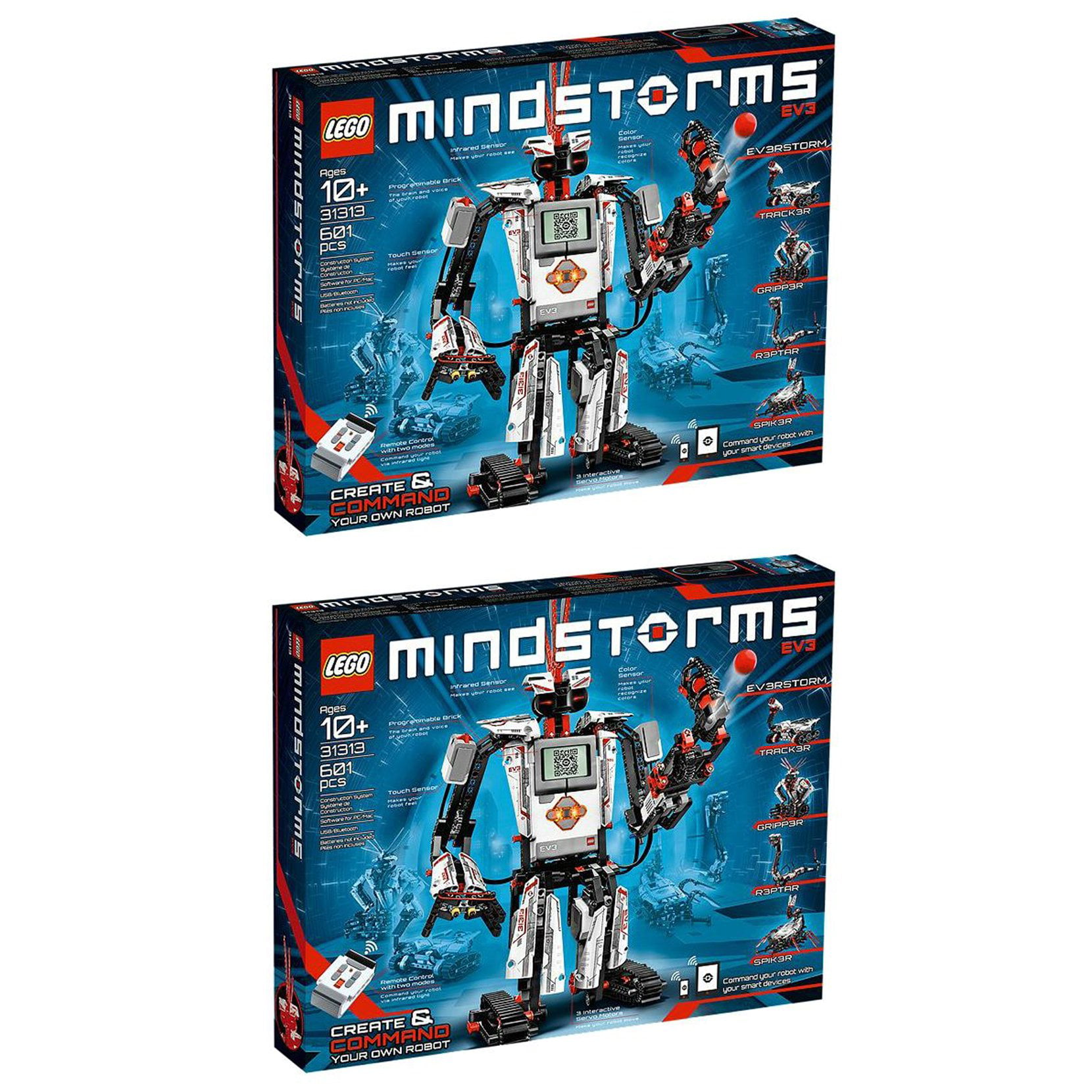 Simuler udføre kalk LEGO Mindstorms Programmable EV3 Kids Customizable Robot w/ Sensors Kit (2  Pack) - Walmart.com