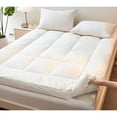 thumbnail image 3 of Queen Size Cotton Mattress Topper Pad White Soft Comfort Bed Topper for Bedroom, 3 of 5
