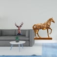 thumbnail image 2 of Figura de cabeza de ciervo de resina, estatua de animal, figura de caballo, adorno de mesa, escultura decorativa, artesanía única, ideal para sala de, 2 of 8