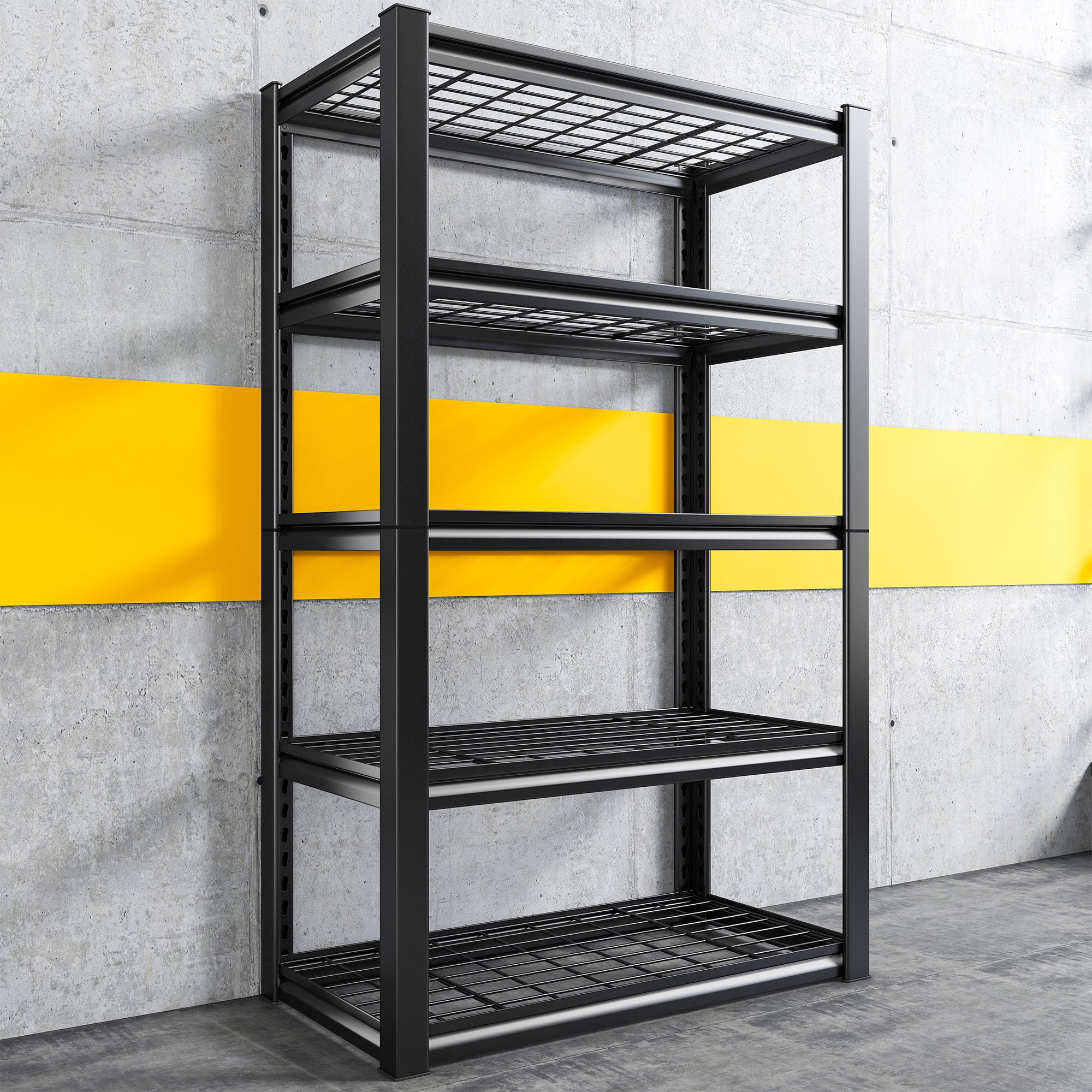 5 tier metal garage shelving rack heavy duty macao ubuy