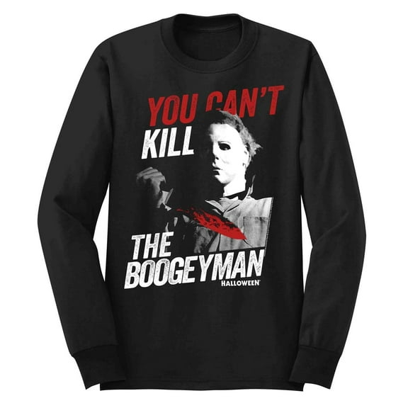 Halloween Boogeyman Black Adult Long Sleeve T-Shirt