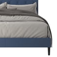 thumbnail image 6 of Home Design Mason Queen Upholstered Platform Bed with Button Tufted, Bed Frame with Curved Headboard for Adult, Denim Blue, Easy Assembly, 6 of 6