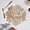 Champagne Gold, variant on Elegant Round Floral Placemats 15x15 Inches Set of 4, Glossy Finish Easy Clean Table Mats for Daily Use
