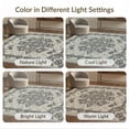 thumbnail image 7 of ODIKA Vintage Medallion With Traditional Floral Scroll Border Retro Flowing Dynamic for Great Room, Indoor Open Concept, Large Living Low Profile Flatwoven, 7 of 7