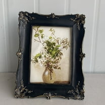 Vintage Picture Frame 5x7 Inch, Black Antique Photo Frames with Glass Front for Tabletop and Wall Hanging, Home Decor, Art Deco, Photo Gallery, Displays, Gift Ideas (black, 5x7)