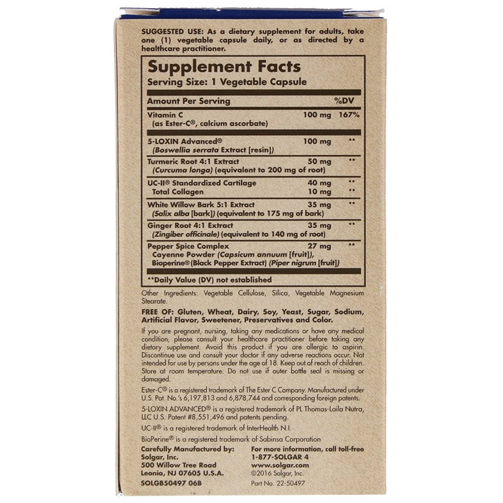 Solgar no. 7 joint support and comfort 30 vegetable capsules