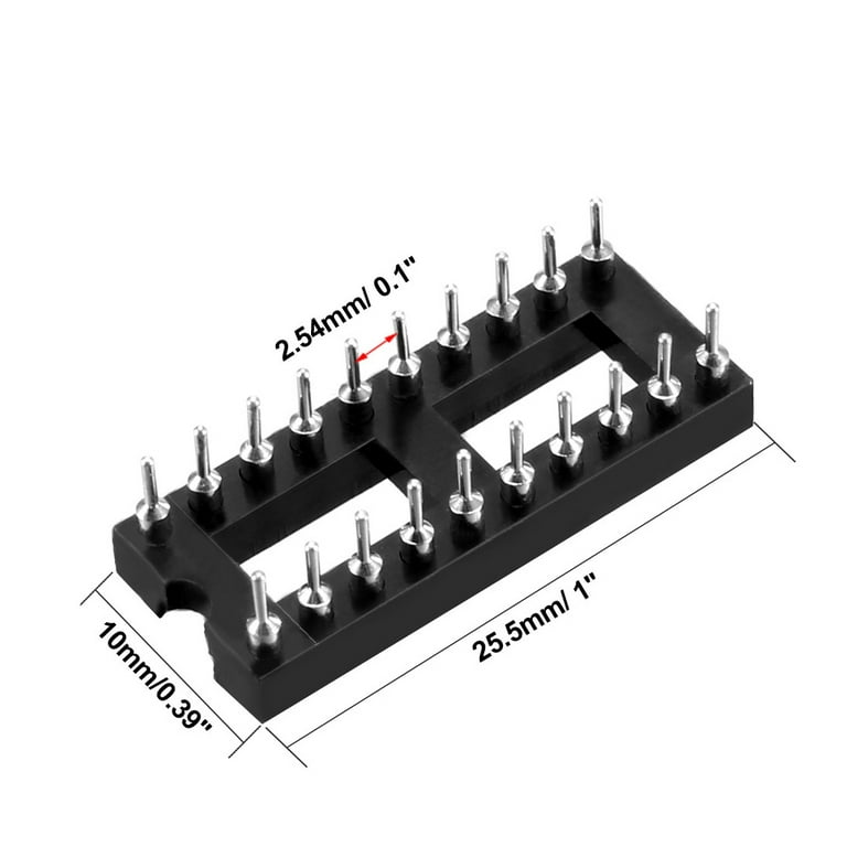 Sourcing Map 10pcs DIP IC Socket Adapter - 2.54mm Pitch, 8