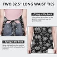 thumbnail image 6 of Pioneer Flower Floral Print Pattern Apron for Women and Men, Cotton Linen Waterproof with Pockets, Adjustable, 33x27 Inch for Kitchen, Gardening, BBQ, Salon, 6 of 6