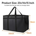 thumbnail image 3 of Insulated Food Delivery Bag, XXXL Pizza Cooler Bags, Rideshare Delivery Bag, Thermal Cold/Hot Styrofoam Carrier for Catering/Shopping/Travel/Car, Warmer/Frozen, 3 of 7