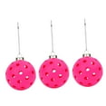 thumbnail image 2 of yotijay 3Pcs Pickleball Ornament Set Bag Keychain Christmas Tree Hanging Decorations for Pink, 2 of 9