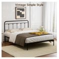 thumbnail image 4 of Queen Size Headboard with Black Metal Construction, Adjustable Height, Spindle Detail and Curves Design, Farmhouse and Vintage (Queen), 4 of 8
