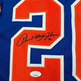 thumbnail image 2 of Framed Autographed/Signed Howard Johnson HOJO 35x39 New York Blue Baseball Jersey JSA COA, 2 of 2