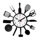 thumbnail image 5 of Reloj de pared acrílico silencioso con números arábigos, decorativo para el comedor. Negro, 5 of 9