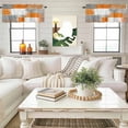 thumbnail image 4 of Orange Grey Abstract Art Valance Curtain White Graffiti Retro Gradient Window Valances Rod Pocket Short Curtains Window Treatments for Kitchen Bedroom Bathroom Laundry 60" x 18", 4 of 9