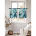 thumbnail image 4 of Marine Animal Sheer Curtains 45 Inch Long 2 Panels, Ocean Blue Turtle Modern Art Abstract Light Filtering Rod Pocket Curtains, Sheer Voile Drapes for Living Room Bedroom, 52"x45", 4 of 8