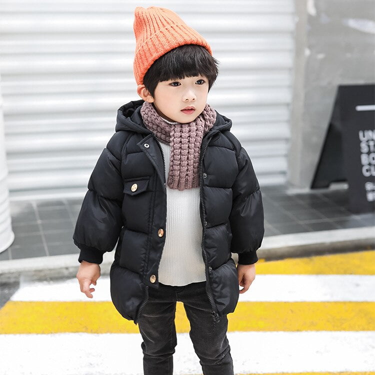 2023 New 4-14 Years Very Keep Warm Winter Boys Jacket Teenager Mid-Length  Plus Velvet Thickening Hooded Cotton Coat For Kids - AliExpress