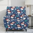 thumbnail image 2 of Renewold Snowman Xmas Tree Candy Blue Recliner Slipcover Non-Slip Christmas Recliner Seat Cover 4 Pieces Soft Recliner Chair Cover Stretch Reclining Sofa Slipcover for Living Room Home Decor, 2 of 8