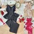 thumbnail image 2 of Fengactive Plus Size Pajamas Sets for Women Sexy Tops Silk Sleepwear 2 Piece Pajamas Sets Nightwear, 2 of 5